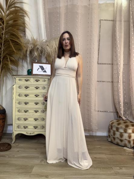 VESTIDO ESPALDA  boho BEIG [2]