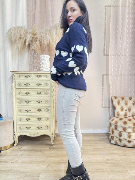 JERSEY AZUL MARINO DE CORAZONES BLANCOS [5]