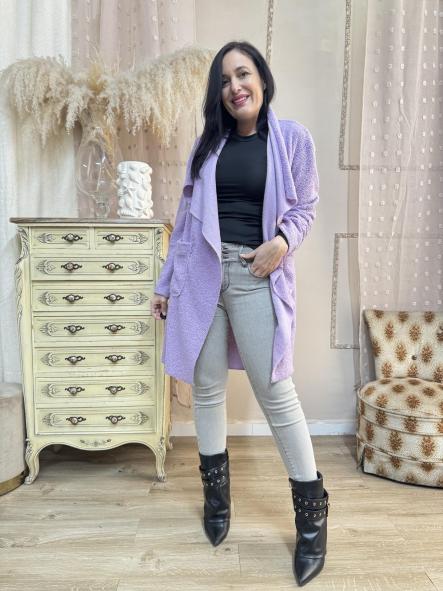 REBECA LILA LARGA TIPO BORREGO