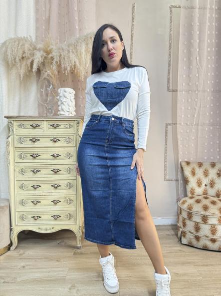 CAMISETA BLANCA CORAZON VAQUERO [1]