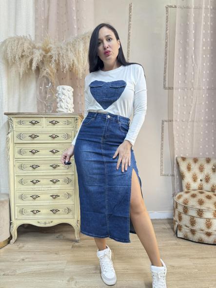 CAMISETA BLANCA CORAZON VAQUERO [2]