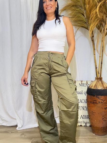 PANTALON  CARGO VERDE