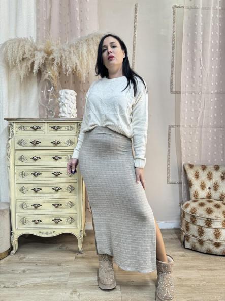 FALDA BEIG DE PUNTO [2]