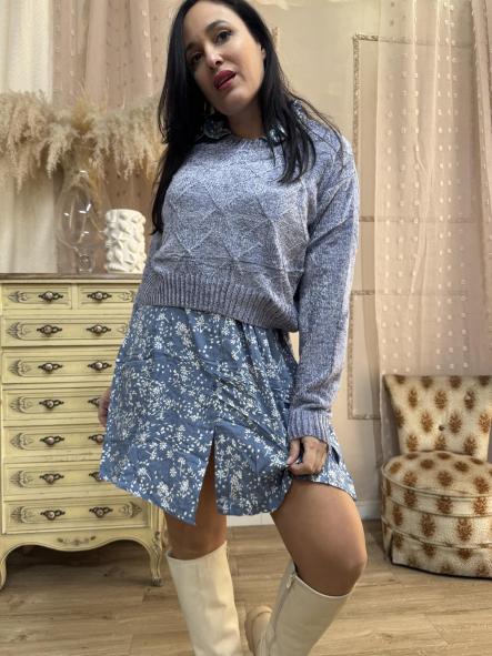 JERSEY COLOR AZUL DE CHINILLA CON ROMBOS [1]