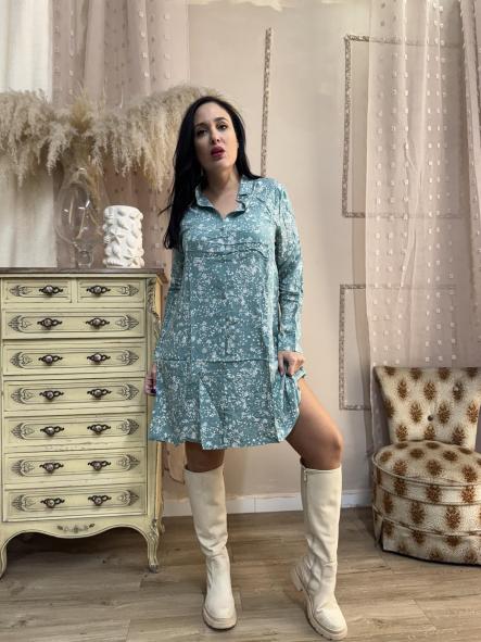 CAMISERO TURQUESA DE FLORES BLANCAS [3]