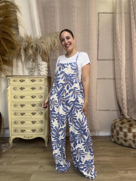 MONO CASUAL  HOJAS AZUL  [3]