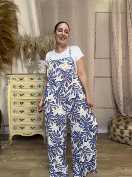 MONO CASUAL  HOJAS AZUL  [2]
