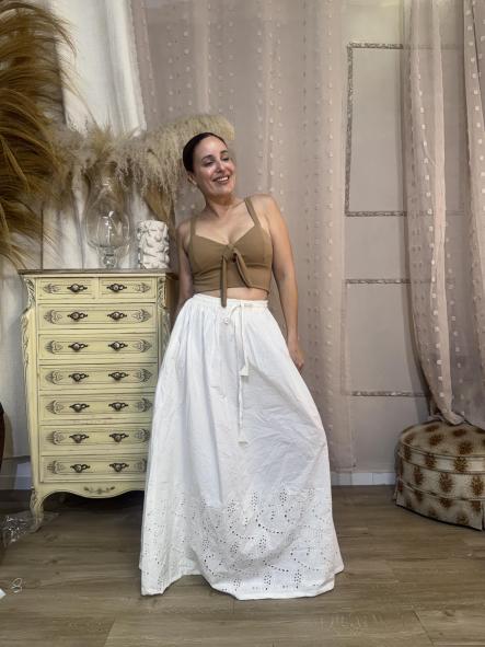 FALDA LARGA LINO BLANCA  [2]