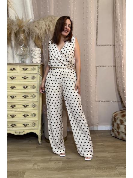 CONJUNTO BOUTIQUE  LUNARES BEIG