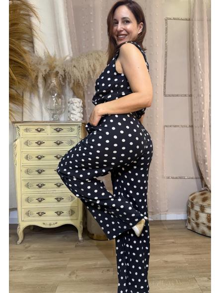 CONJUNTO BOUTIQUE  LUNARES NEGRO [2]