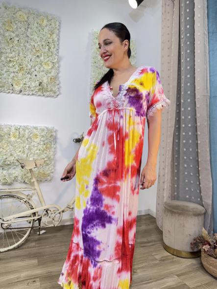 Vestido Largo Estampado Surtido Tie Dye