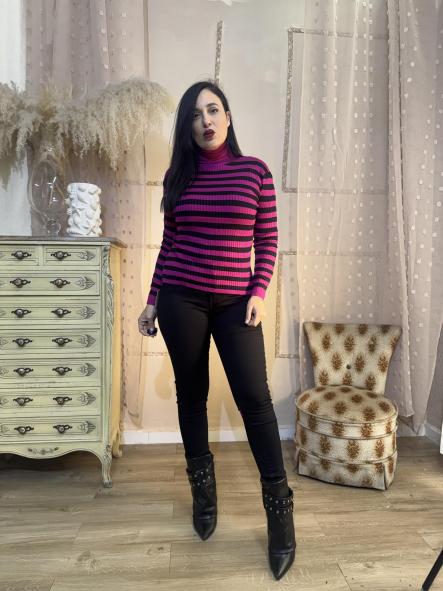 JERSEY CUELLO RAYAS FUCSIA [3]