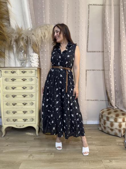 VESTIDO LINO FRESQUITO NEGRO  [4]