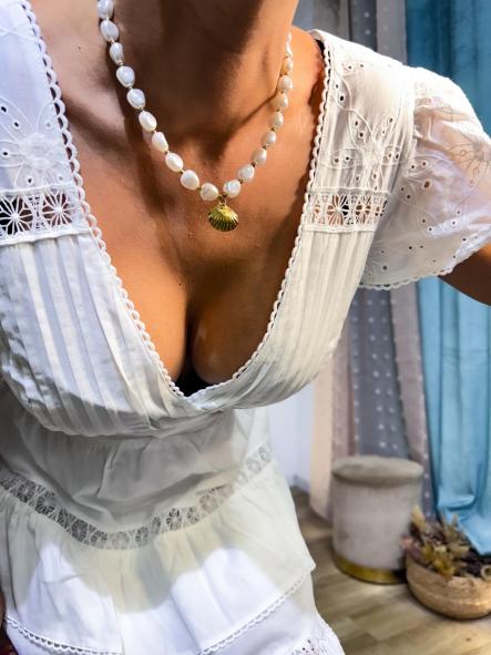 COLLAR DE PERLAS CONCHA