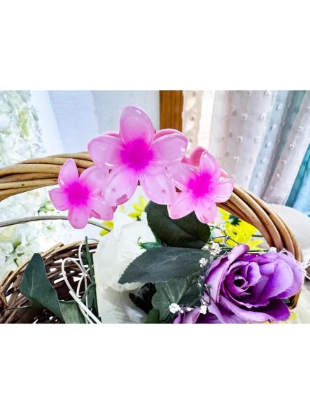 PINZAS ROSA DEL PELO TRES FLORES