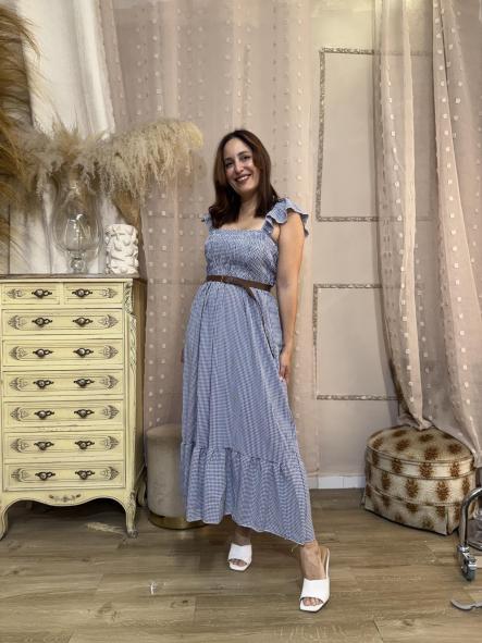 VESTIDO AZUL VICHY [0]