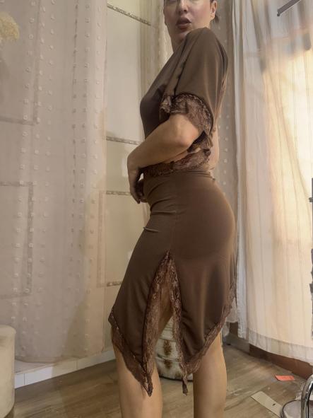 VESTIDO ASIMETRICO MARRON [2]