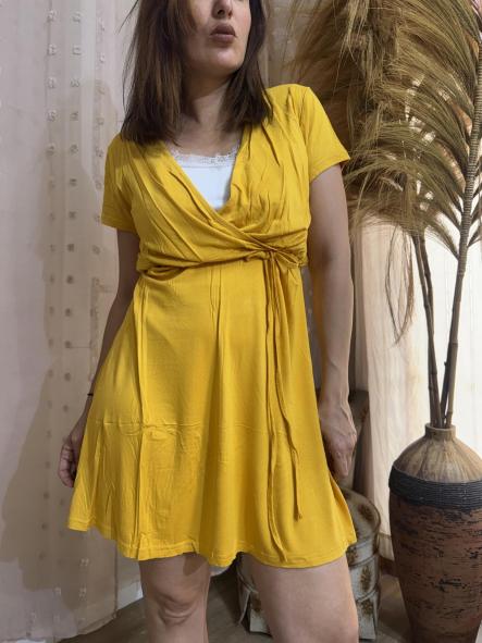 VESTIDO COMODO FRESQUITO MOSTAZA [1]