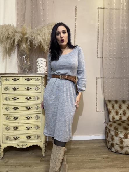 VESTIDO  PUNTO GRIS