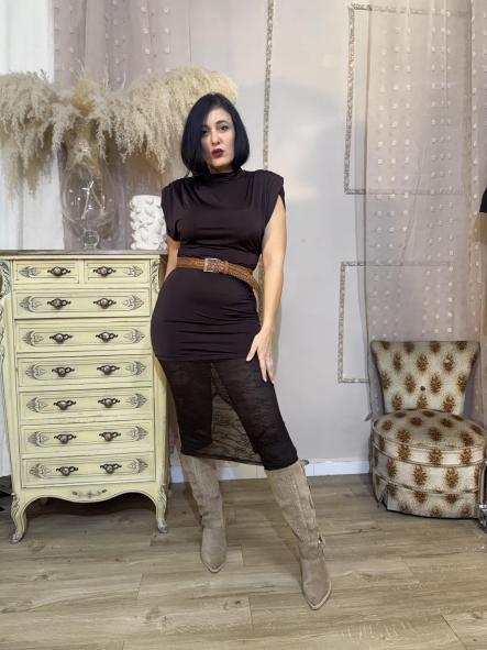 VESTIDO ENCAJE MARRON [2]