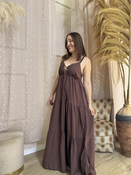 VESTIDO LINO MARRON [2]