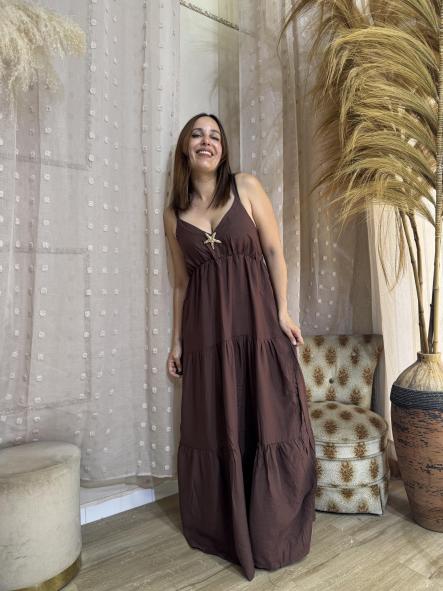 VESTIDO LINO MARRON [1]