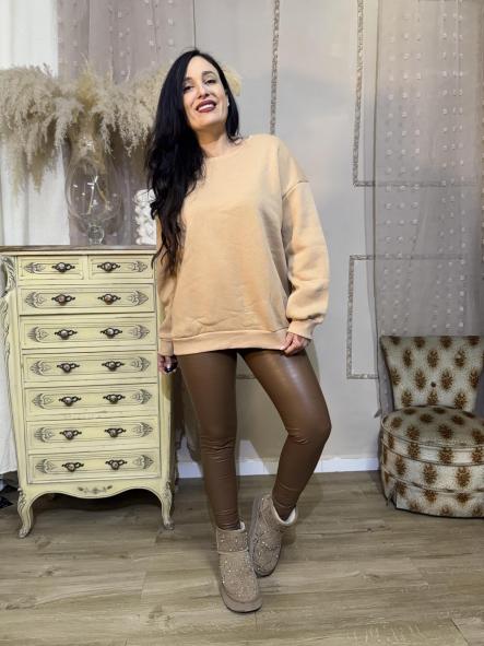 LEGGINS POLIPIEL MARRON