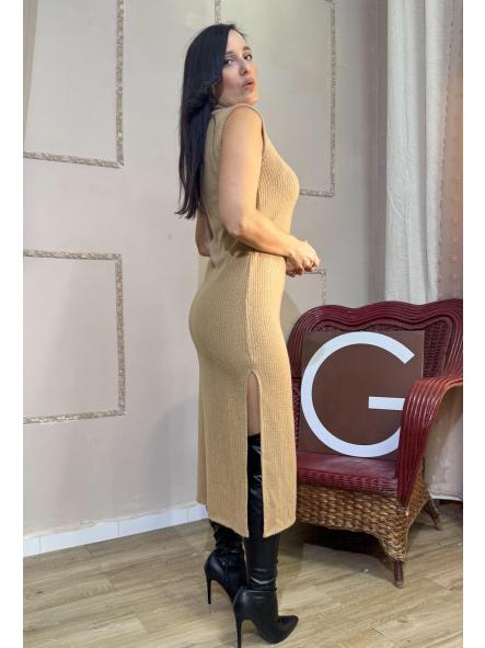 VESTIDO SISADO SUPER GUSTOSO CAMEL