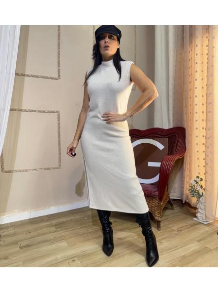 VESTIDO SISADO SUPER GUSTOSO BEIG [1]