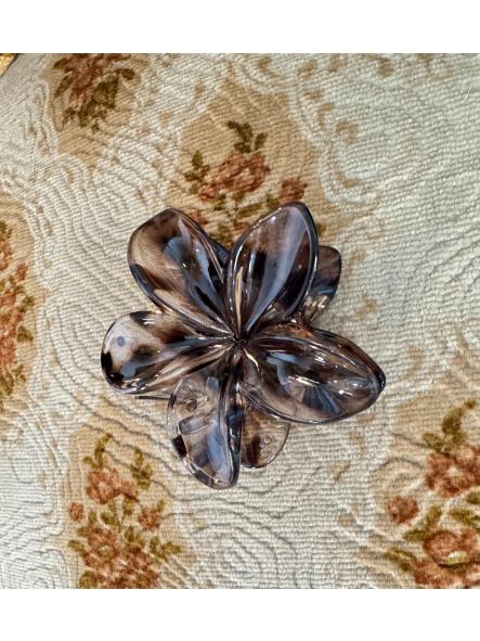 PINZAS DEL PELO TONOS MARRONES DE FLOR