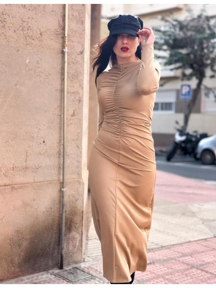 VESTIDO LICRA CAMEL