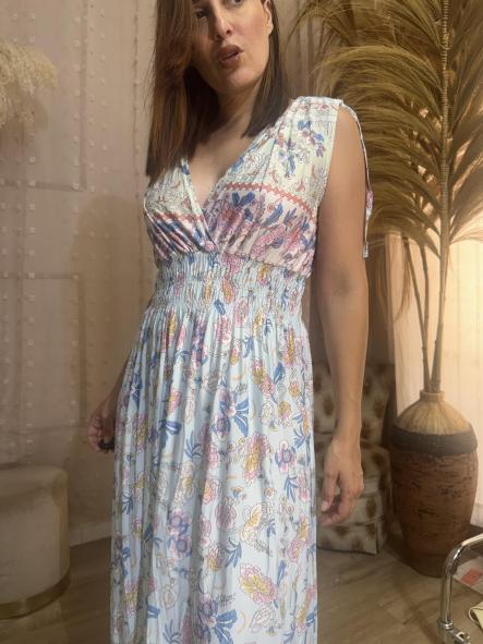 VESTIDO LICRA FRIA CAIDO AZUL [5]