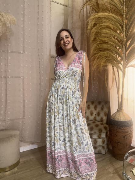 VESTIDO LICRA FRIA CAIDO ROSA [2]