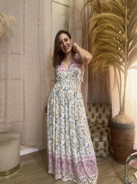 VESTIDO LICRA FRIA CAIDO ROSA [3]