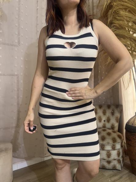 VESTIDO CANALE NAVY  CAMEL [2]