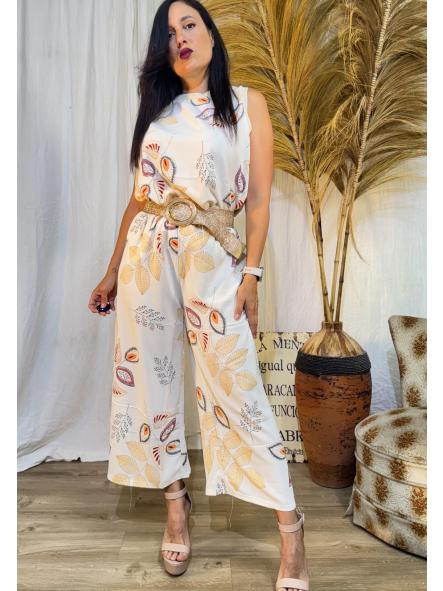 CONJUNTO HOJAS EN BEIG