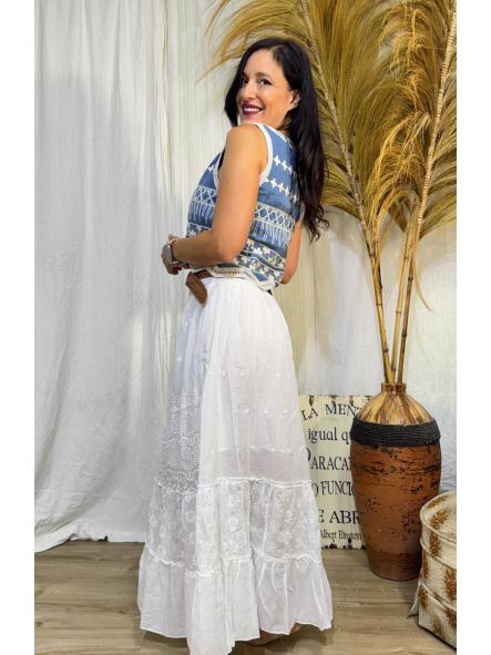 FALDA LARGA BLANCA