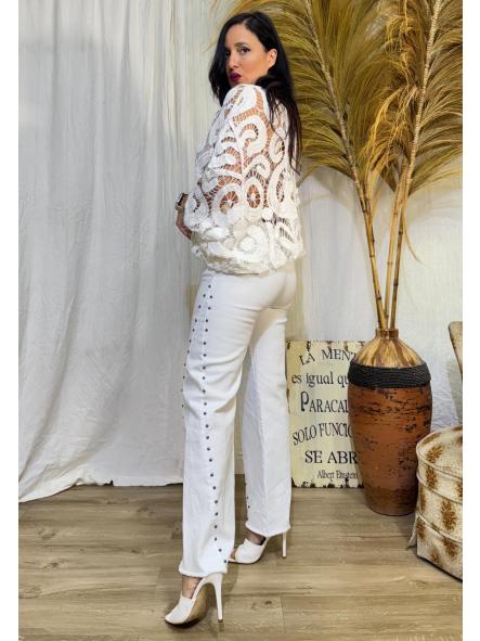 CHAQUETA DE GANCHILLO BLANCA [2]
