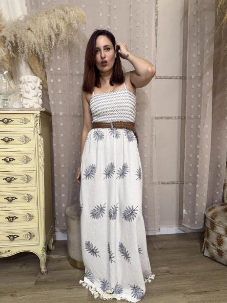 VESTIDO LIno bordado azul [0]