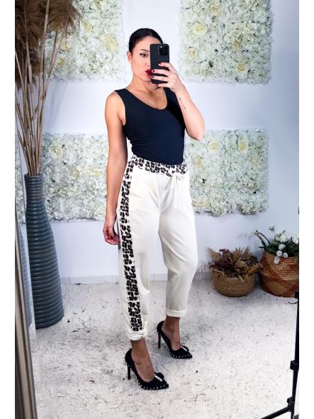 PANTALON JOGGER PRINT BLANCO 