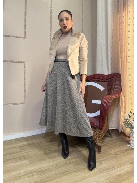 CHAQUETA DE ANTELINA COLOR ARENA [1]