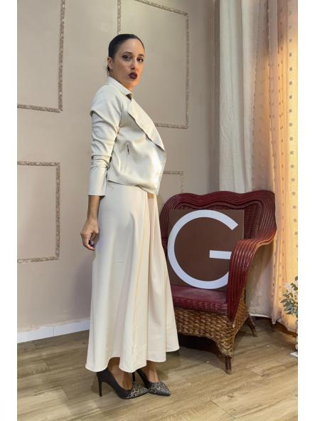 CHAQUETA DE ANTELINA COLOR BEIG [1]