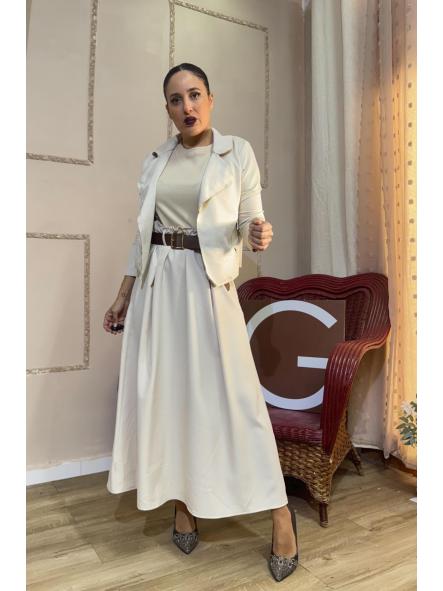 CHAQUETA DE ANTELINA COLOR BEIG [0]