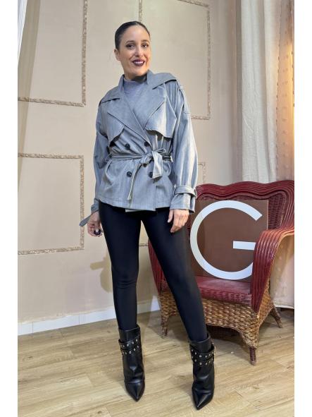 CHAQUETA GABARDINA GRIS [0]