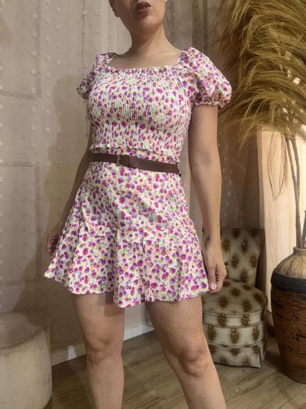 CONJUNTO FALDA PANTALON ROSA [0]