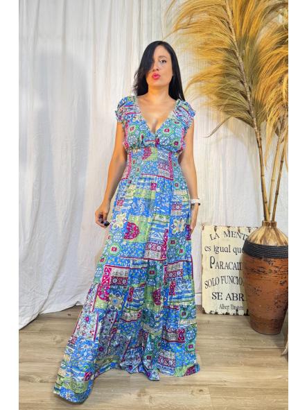 VESTIDO HINDU COLOR AZUL KLEIN  [0]
