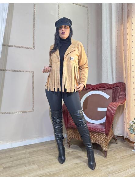 CHAQUETA ANTELINA FLECOS CAMEL  [0]