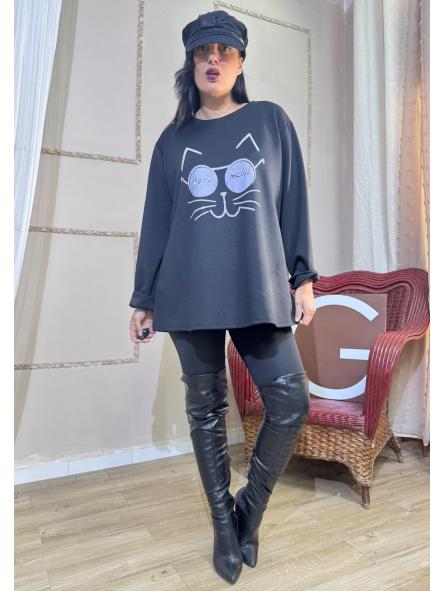 SUDADERA MEOW NEGRA [0]