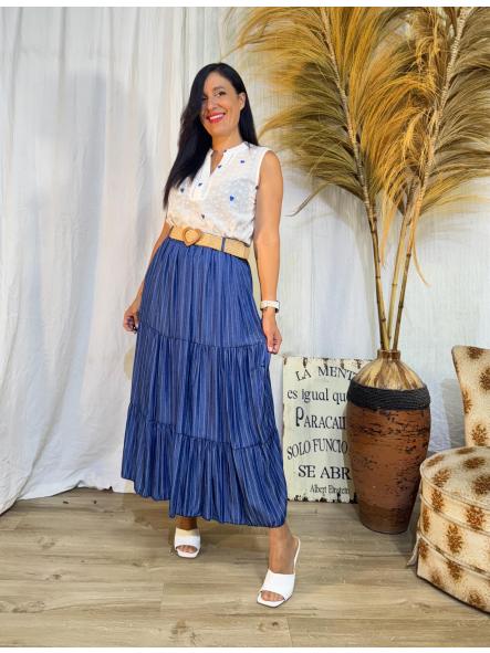 CAMISA BLANCA CORAZONES AZULES [2]