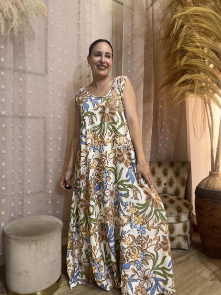 VESTIDO MARRON COMODO